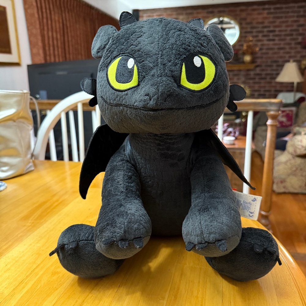 BAB Build A Bear Toothless Dragon Plush 14"  How To Train Your Dragon W/ Wings